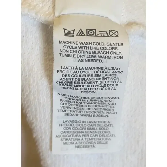 J.CREW White Crewneck Sweatshirt Size XS Preppy Coastal Classic Summer - Picture 12 of 14